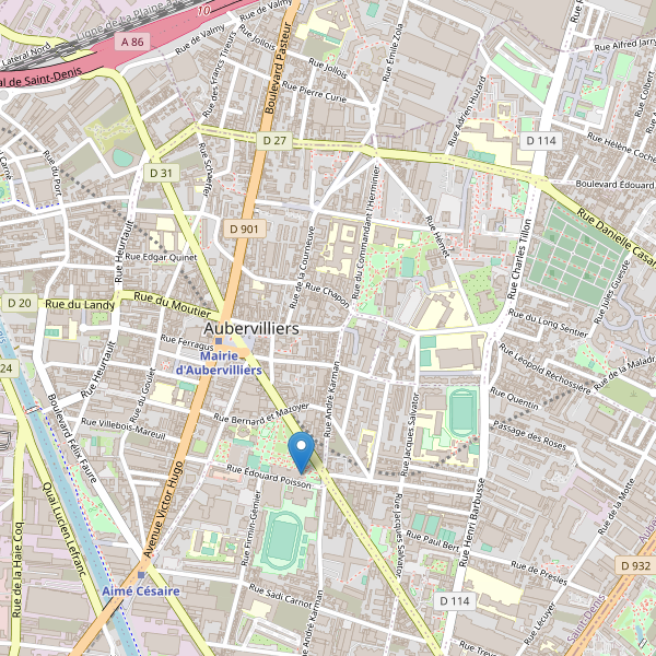 Carte des bibliotheques à Aubervilliers Thumbnail