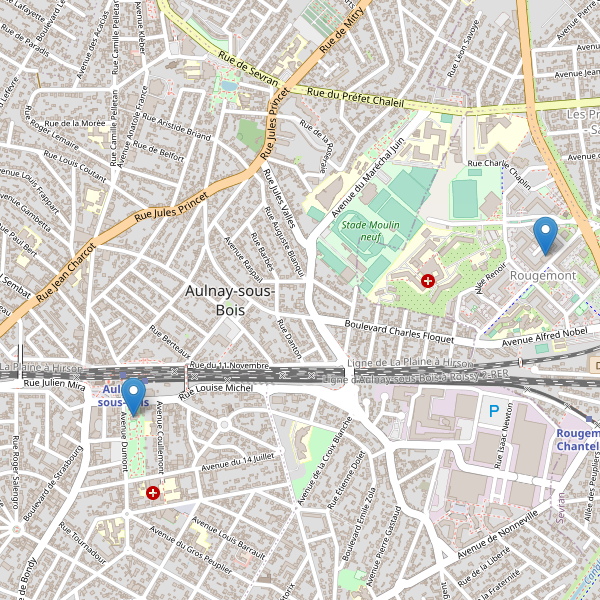 Carte des bibliotheques à Aulnay-sous-Bois Thumbnail