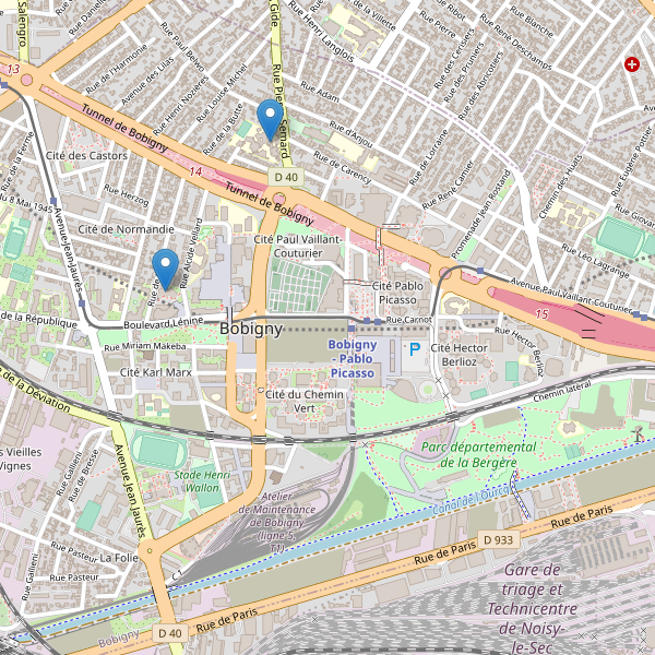 Carte des bibliotheques à Bobigny Thumbnail