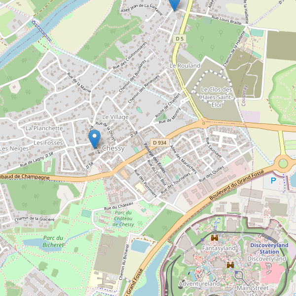 Carte des bibliotheques à Chessy (Seine-et-Marne) Thumbnail