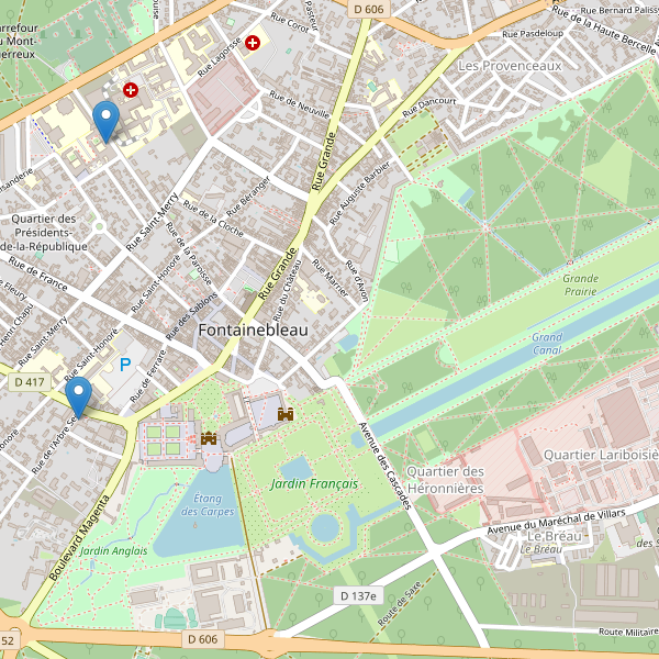 Carte des bibliotheques à Fontainebleau Thumbnail