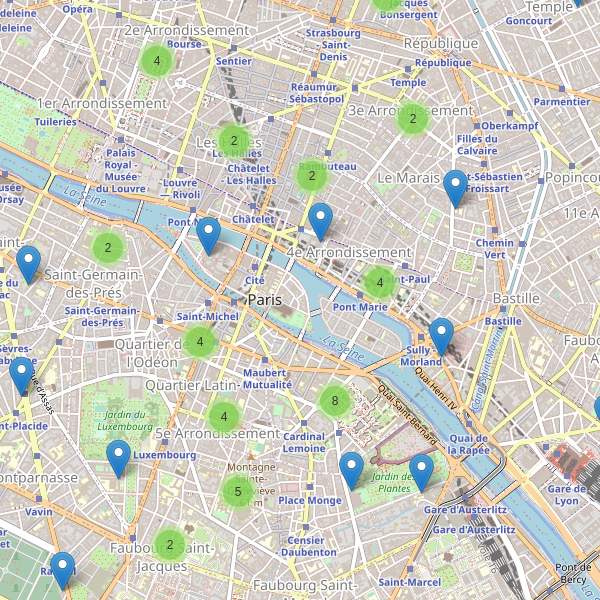 Carte des bibliotheques à Paris Thumbnail