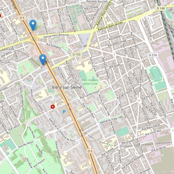 Carte des bibliotheques à Vitry-sur-Seine Thumbnail