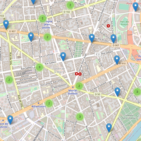 Carte des cafe à Boulogne-Billancourt Thumbnail