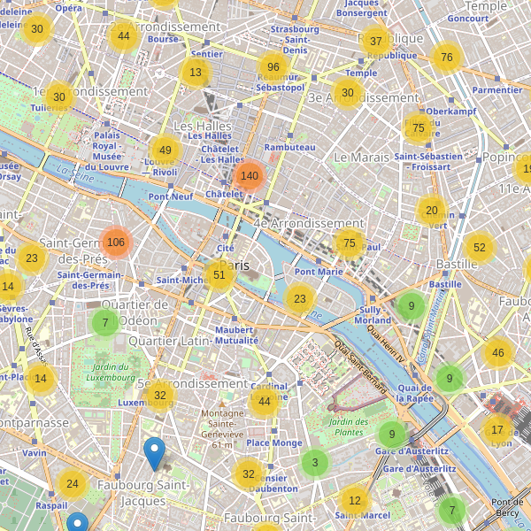 Carte des cafe à Paris Thumbnail