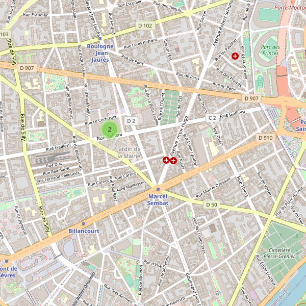 Carte des cinemas à Boulogne-Billancourt Thumbnail