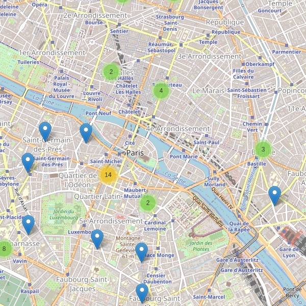 Carte des cinemas à Paris Thumbnail