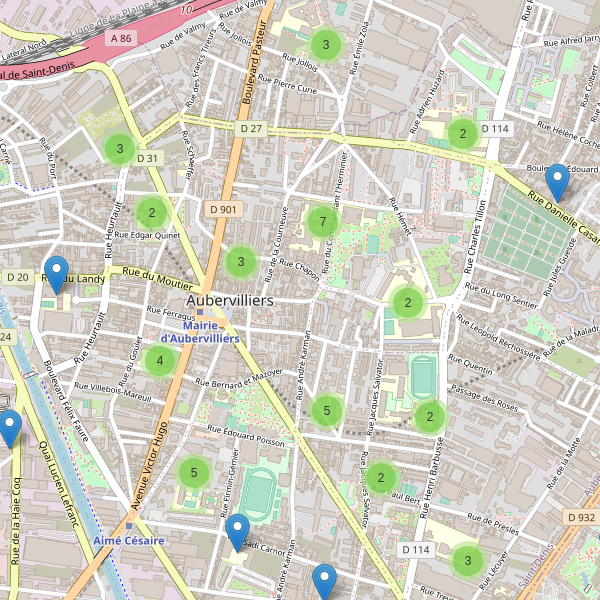 Carte des ecoles à Aubervilliers Thumbnail