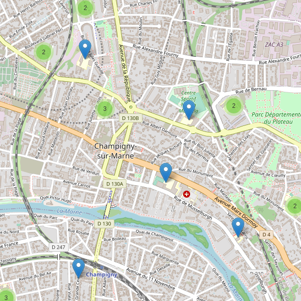 Carte des ecoles à Champigny-sur-Marne Thumbnail