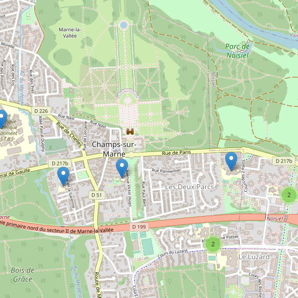 Carte des ecoles à Champs-sur-Marne Thumbnail