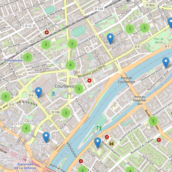 Carte des ecoles à Courbevoie Thumbnail