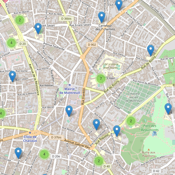 Carte des ecoles à Montreuil Thumbnail