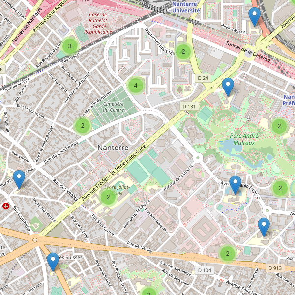 Carte des ecoles à Nanterre Thumbnail