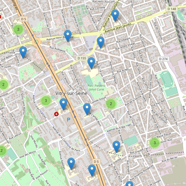 Carte des ecoles à Vitry-sur-Seine Thumbnail