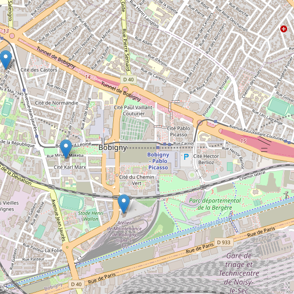 Carte des eglises à Bobigny Thumbnail