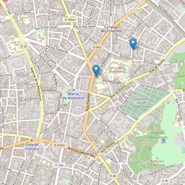 Carte des eglises à Montreuil Thumbnail