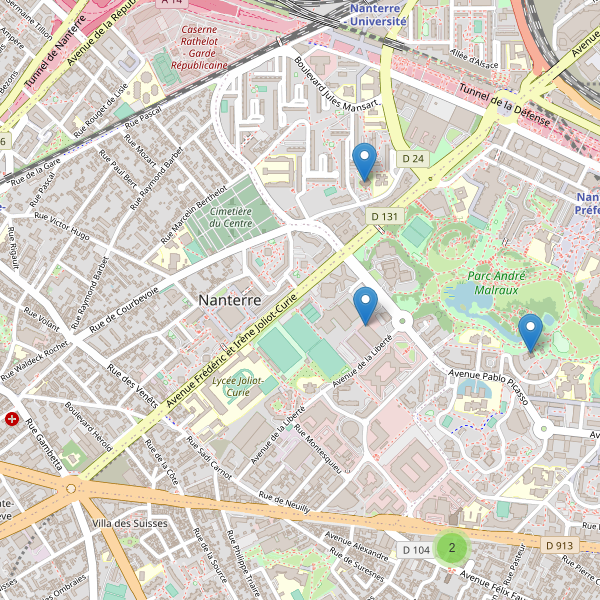 Carte des eglises à Nanterre Thumbnail