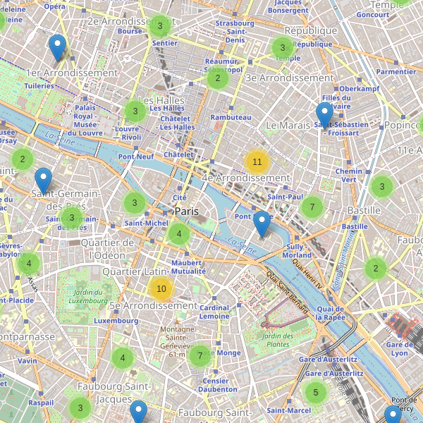 Carte des eglises à Paris Thumbnail