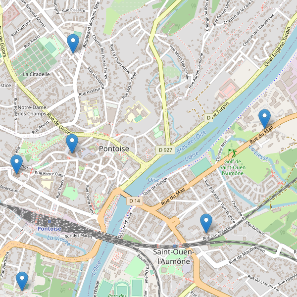 Carte des eglises à Pontoise Thumbnail