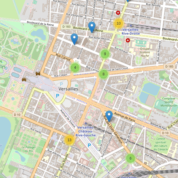 Carte des guichets-automatiques à Versailles Thumbnail