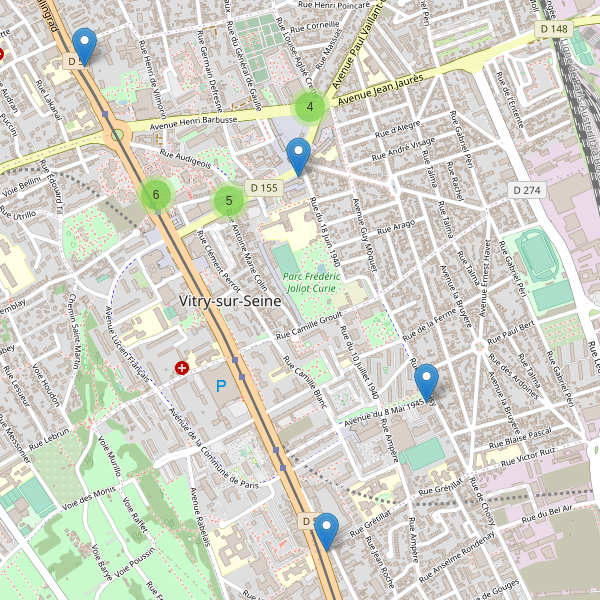 Carte des guichets-automatiques à Vitry-sur-Seine Thumbnail