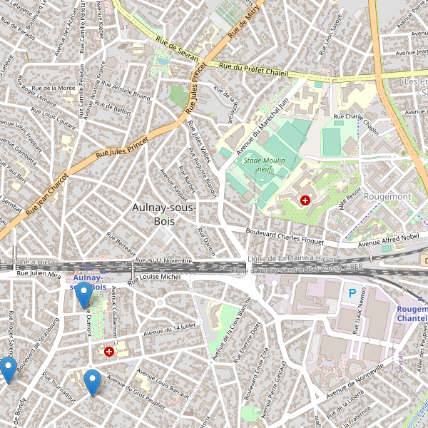 Carte des hotels à Aulnay-sous-Bois Thumbnail