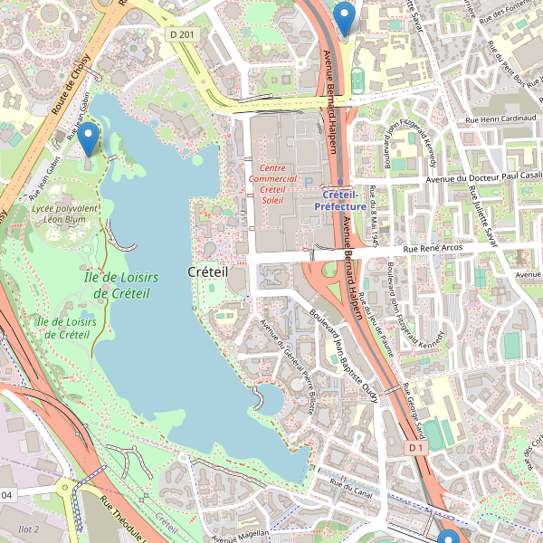 Thumbnail Carte des hôtels à Créteil