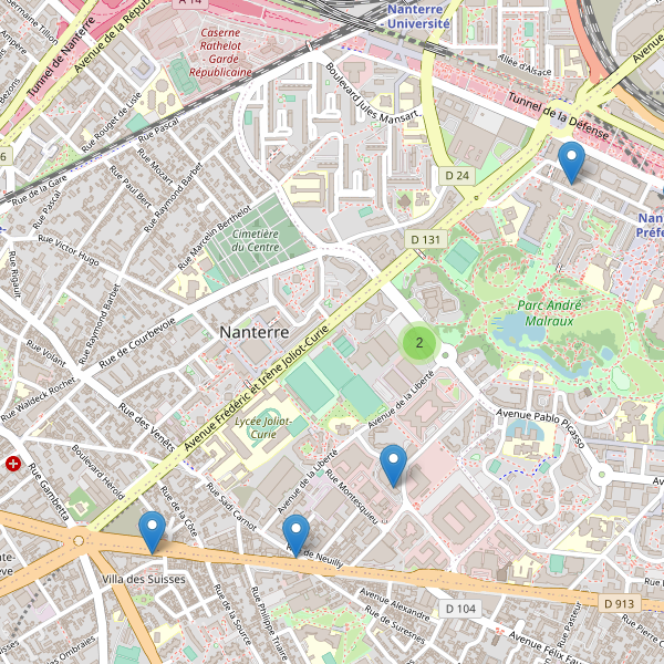 Thumbnail Carte des hôtels à Nanterre