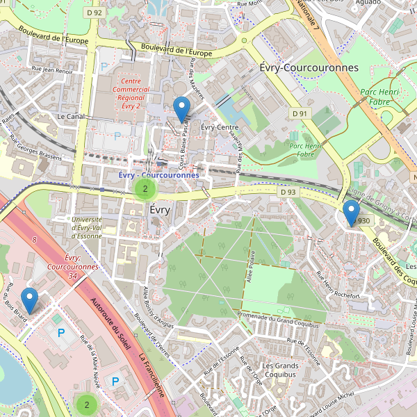 Thumbnail Carte des hôtels à Évry (Essonne)