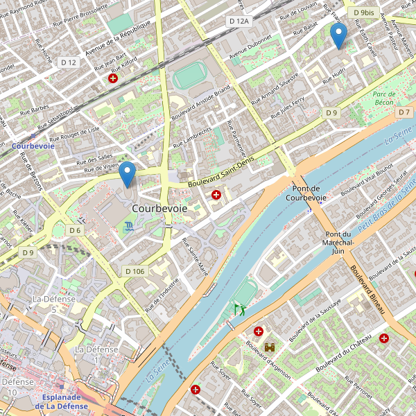 Carte des marches à Courbevoie Thumbnail