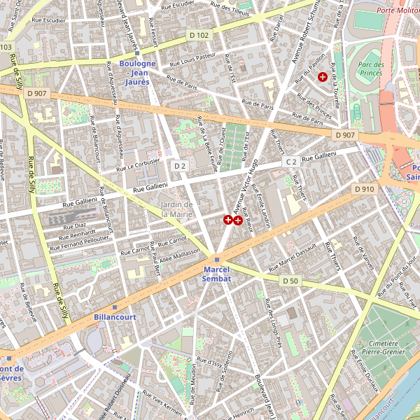 Carte des monuments à Boulogne-Billancourt Thumbnail