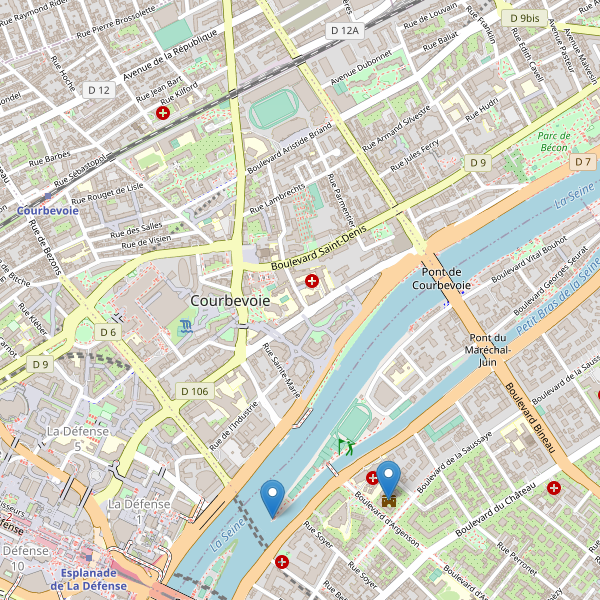 Carte des monuments à Courbevoie Thumbnail