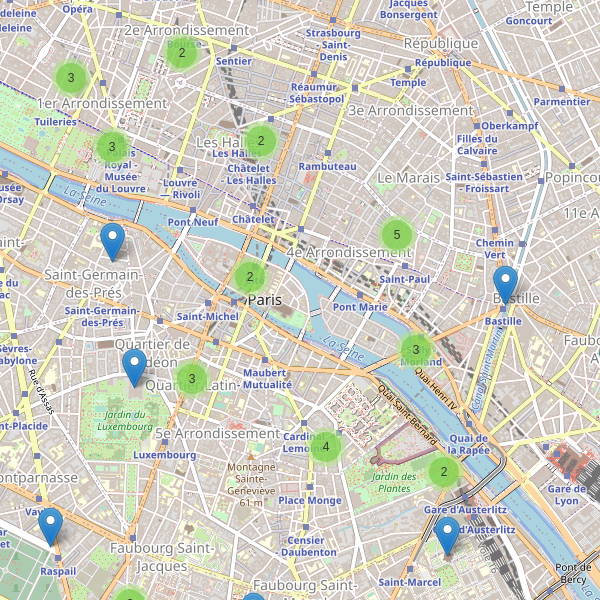 Carte des monuments à Paris Thumbnail