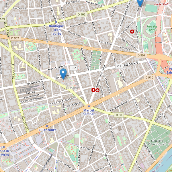 Carte des musees à Boulogne-Billancourt Thumbnail