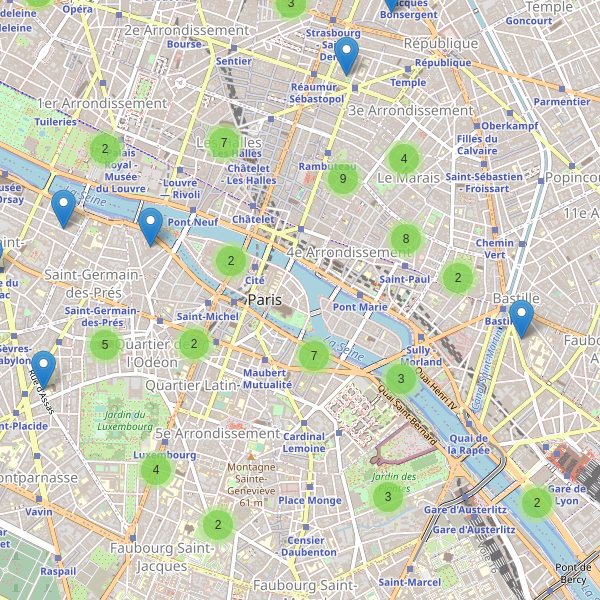 Carte des musees à Paris Thumbnail