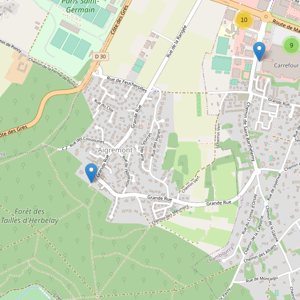 Carte des parkings à Aigremont (Yvelines) Thumbnail