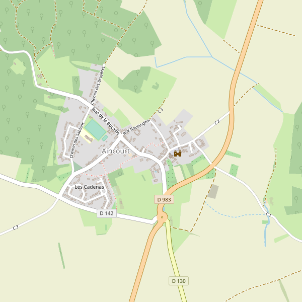 Carte des parkings à Aincourt Thumbnail