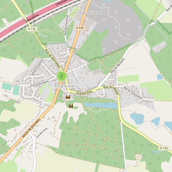 Carte des parkings à Angervilliers Thumbnail