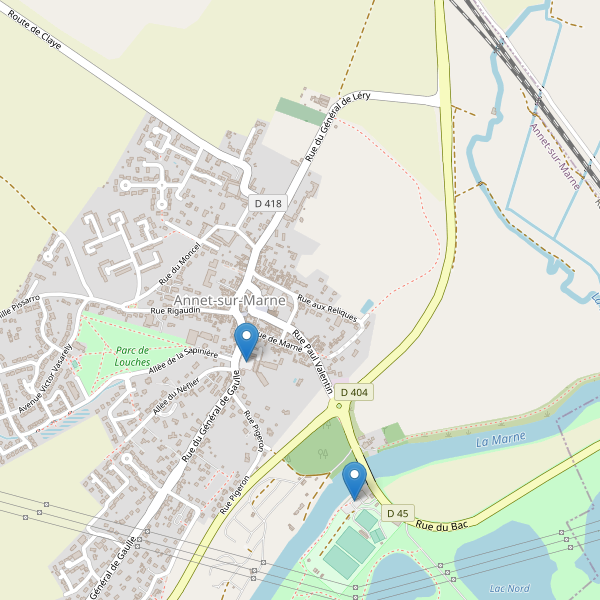Carte des parkings à Annet-sur-Marne Thumbnail