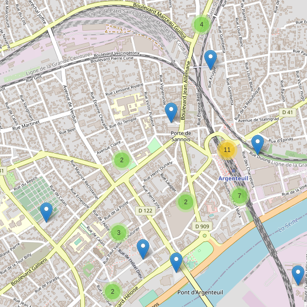 Thumbnail Carte des parkings à Argenteuil