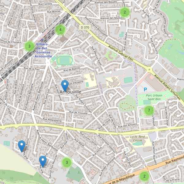 Carte des parkings à Arnouville Thumbnail