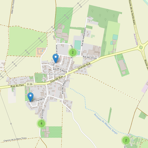 Carte des parkings à Avrainville (Essonne) Thumbnail