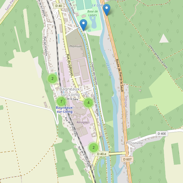 Carte des parkings à Bagneaux-sur-Loing Thumbnail