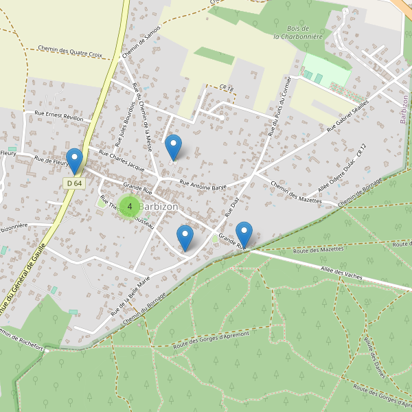 Carte des parkings à Barbizon Thumbnail