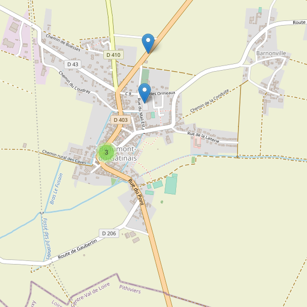 Carte des parkings à Beaumont-du-Gâtinais Thumbnail