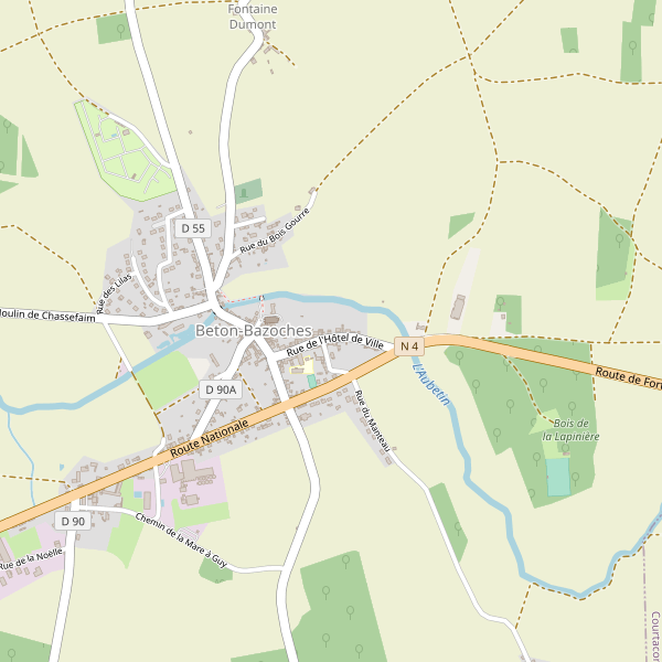 Carte des parkings à Beton-Bazoches Thumbnail