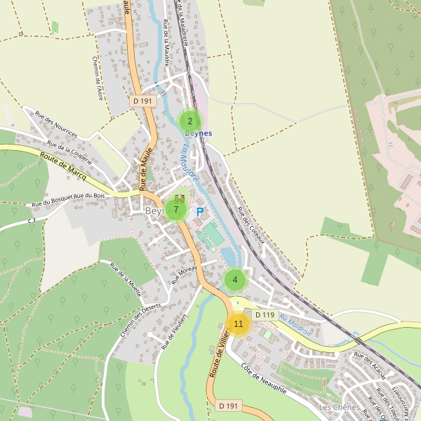 Carte des parkings à Beynes (Yvelines) Thumbnail