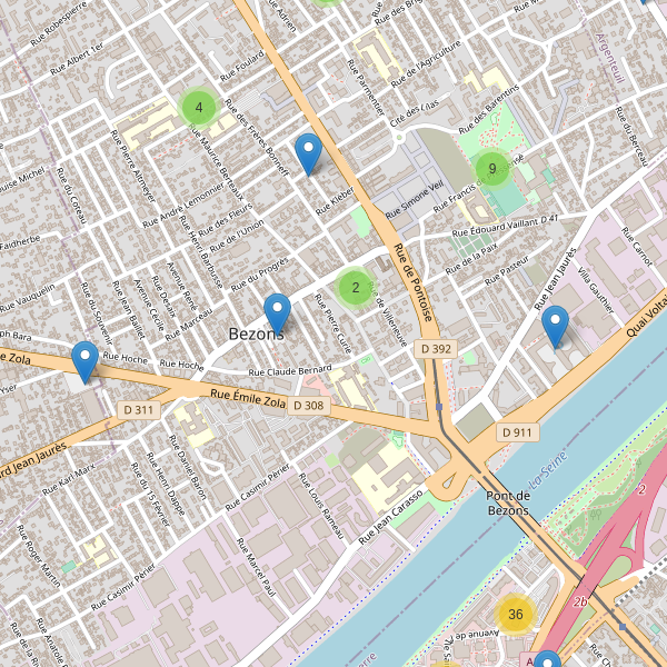 Carte des parkings à Bezons Thumbnail