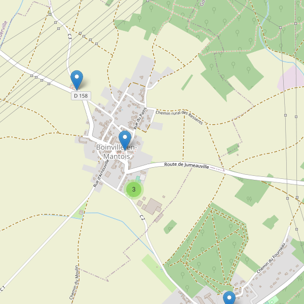 Carte des parkings à Boinville-en-Mantois Thumbnail