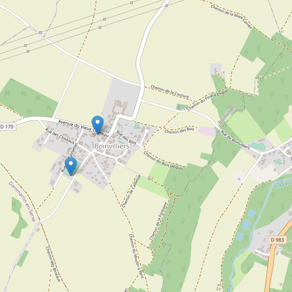 Carte des parkings à Boinvilliers Thumbnail